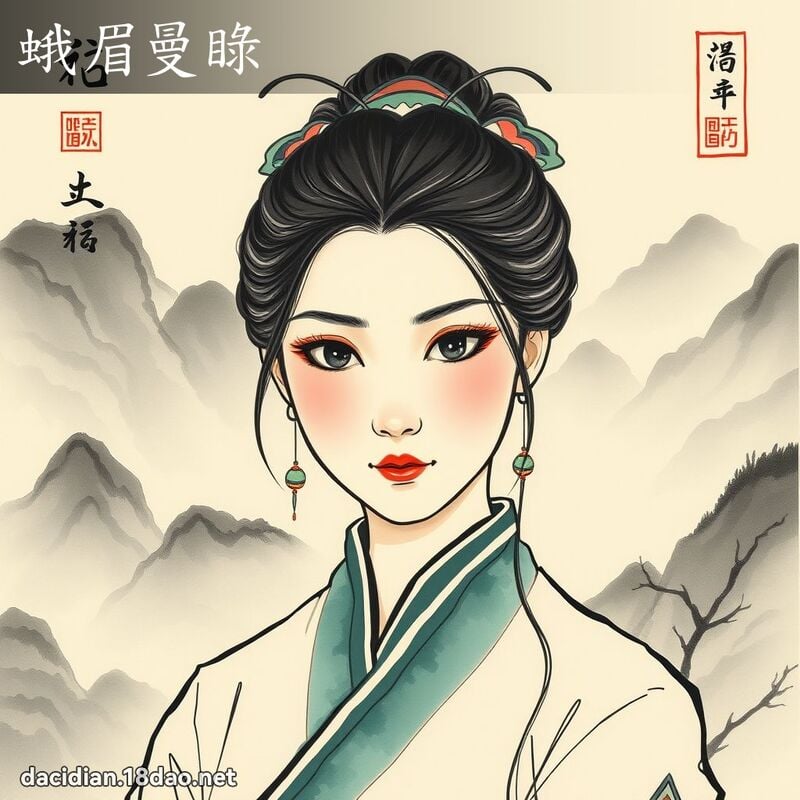 蛾眉曼睩 配图