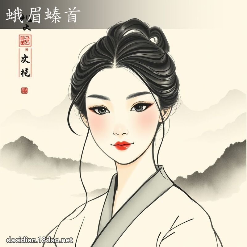 蛾眉螓首 配图