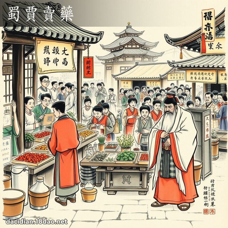 蜀賈賣藥 配图