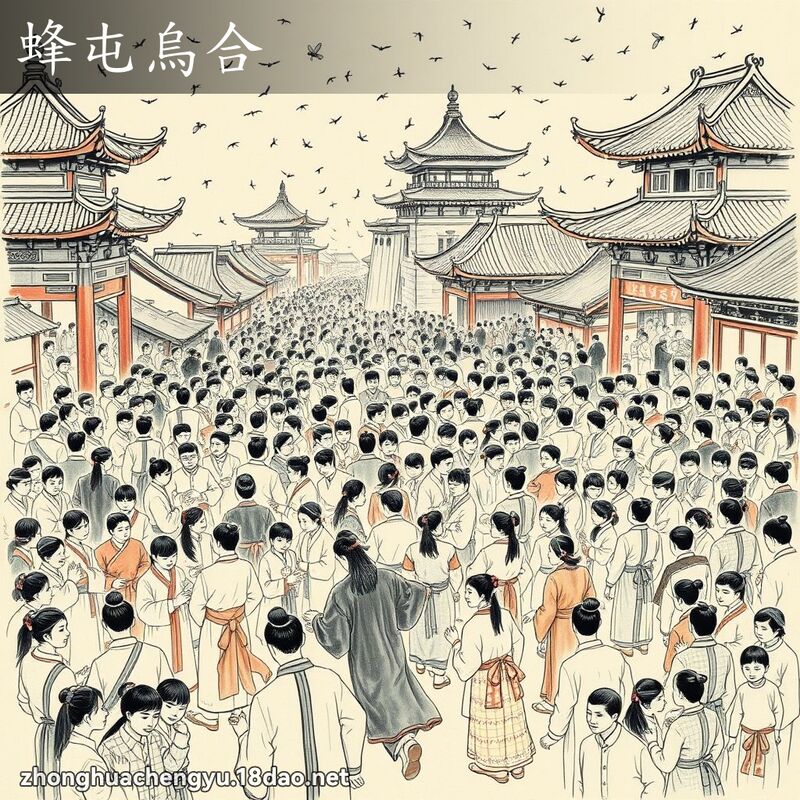 蜂屯烏合 - 中華成語配圖