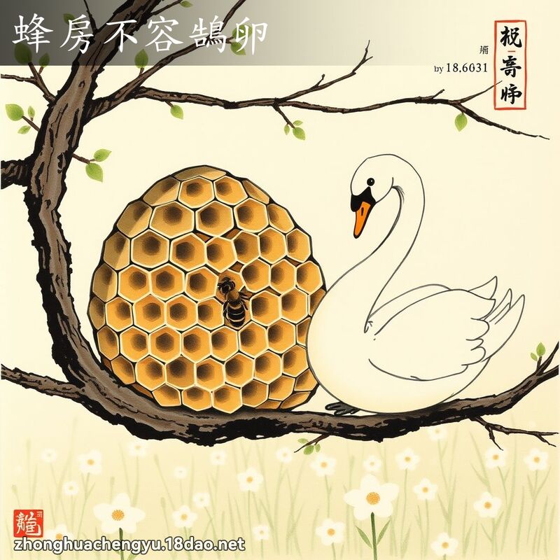 蜂房不容鵠卵 - 中華成語配圖