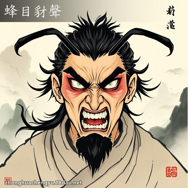 蜂目豺声 - 中华成语配图