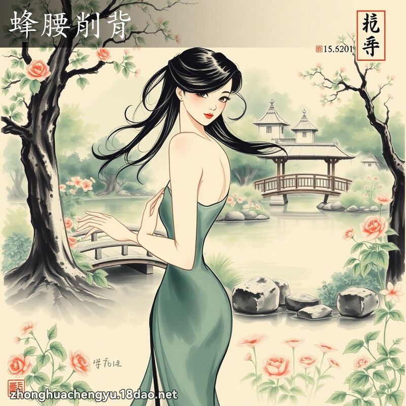 蜂腰削背 - 中华成语配图