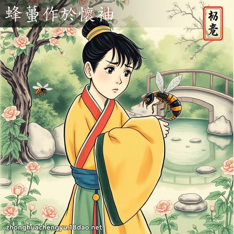 蜂蠆作於怀袖 - 中华成语配图