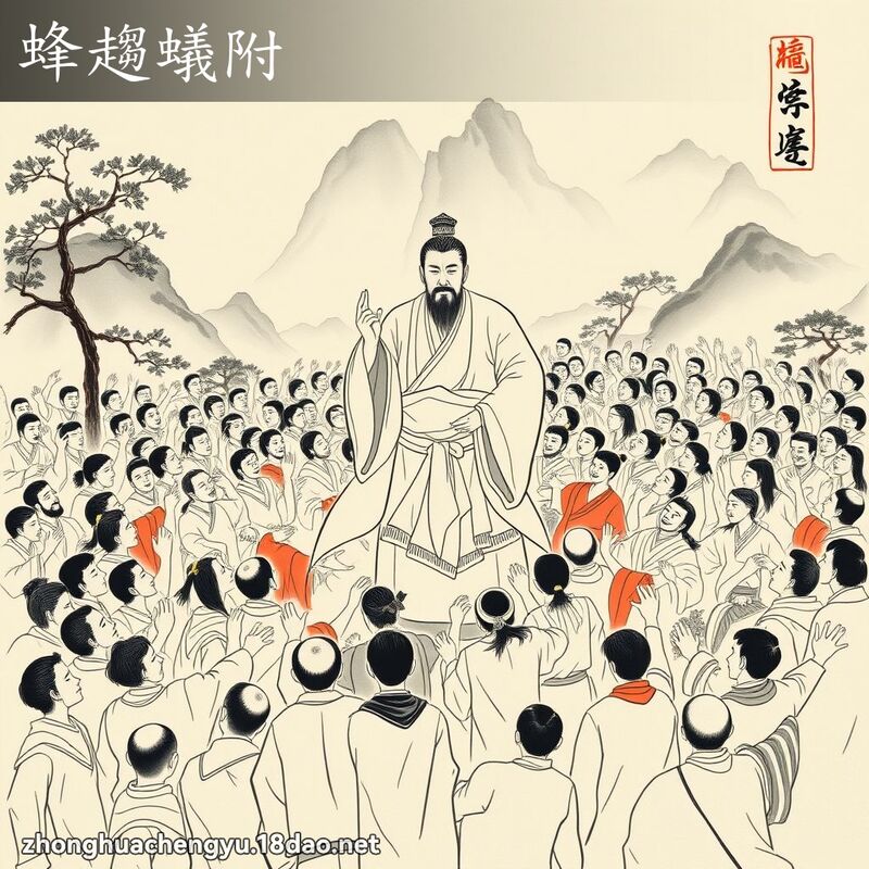 蜂趋蚁附 - 中华成语配图