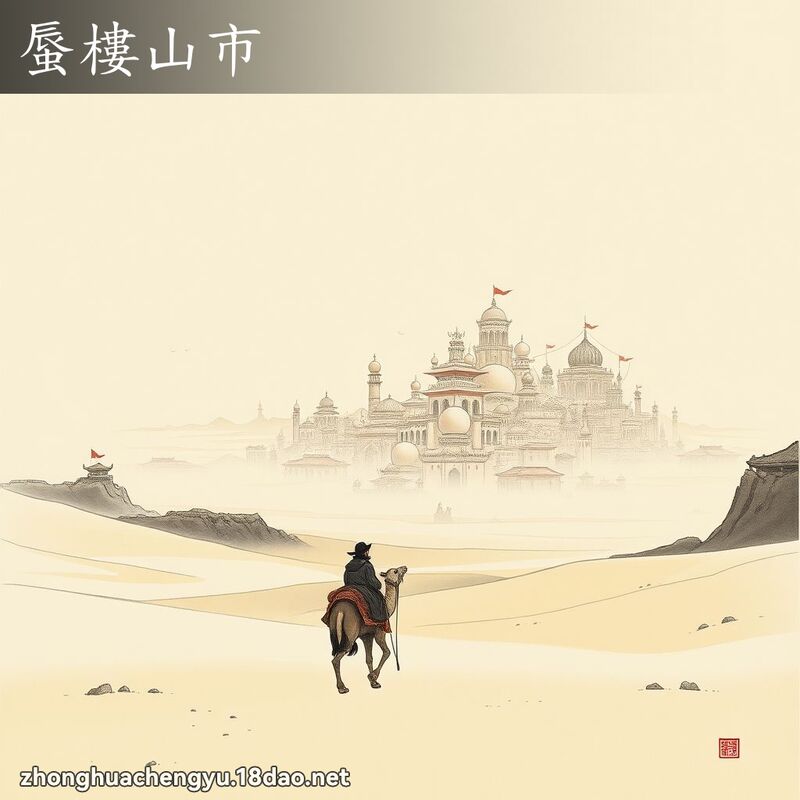 蜃楼山市 - 中华成语配图