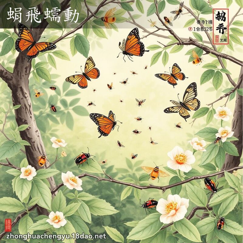 蜎飞蠕动 - 中华成语配图