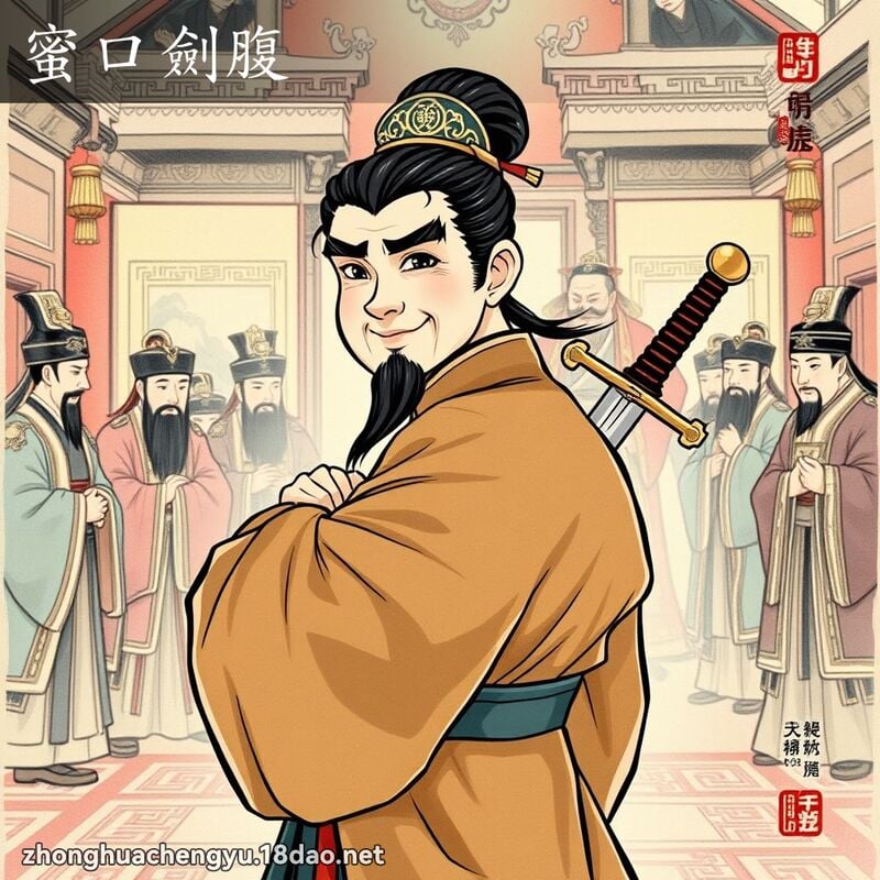 蜜口剑腹 - 中华成语配图