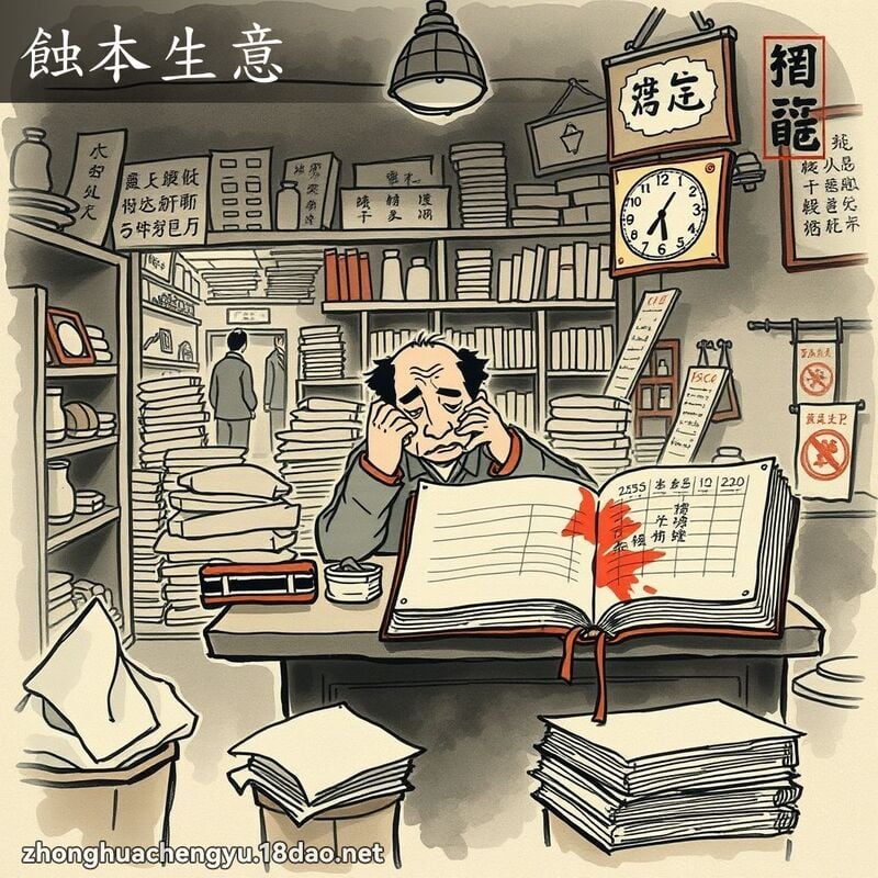 蝕本生意 - 中華成語配圖