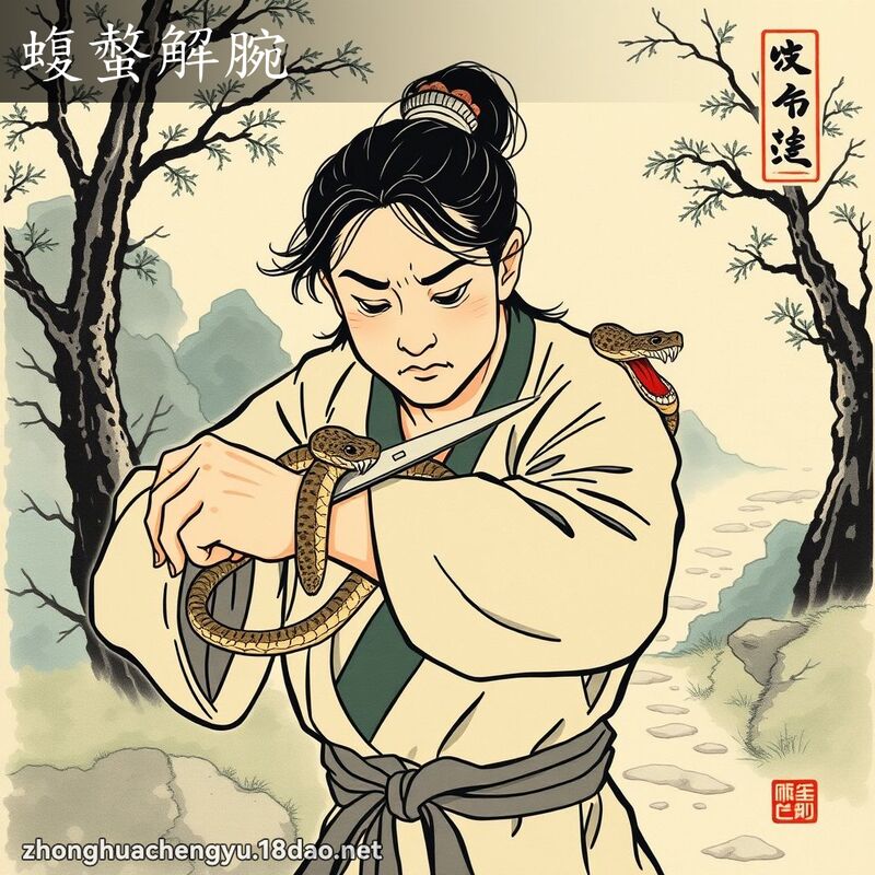 蝮螫解腕 - 中华成语配图