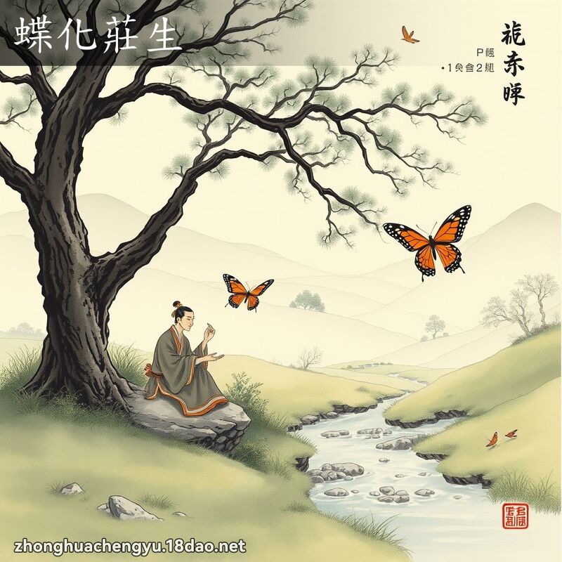 蝶化莊生 - 中華成語配圖