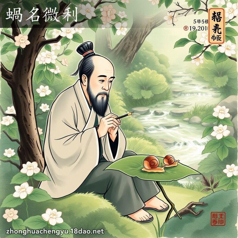蝸名微利 - 中華成語配圖