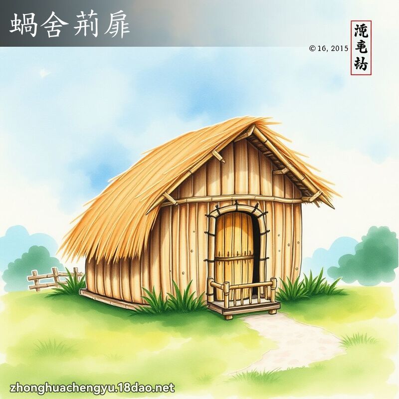 蜗舍荆扉 - 中华成语配图
