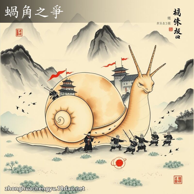 蝸角之爭 - 中華成語配圖