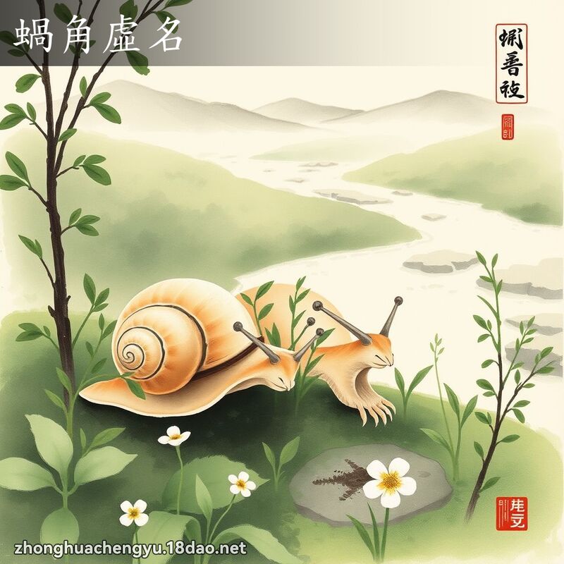 蜗角虚名 - 中华成语配图