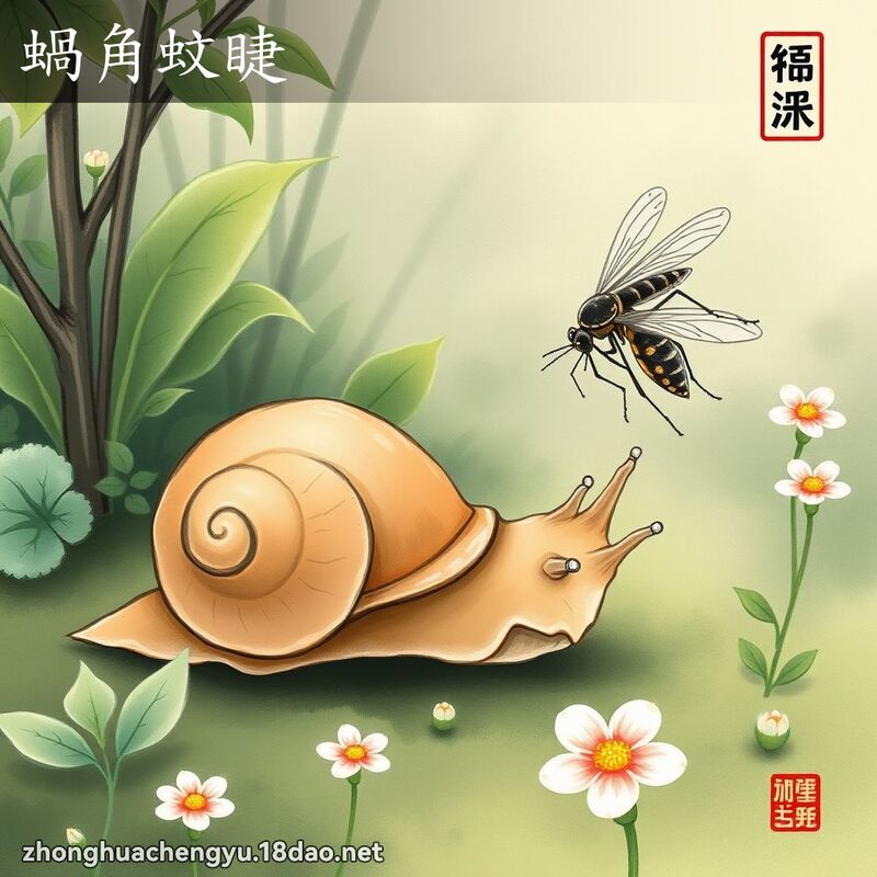 蝸角蚊睫 - 中華成語配圖