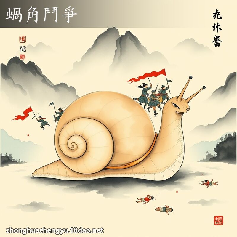 蜗角斗爭 - 中华成语配图