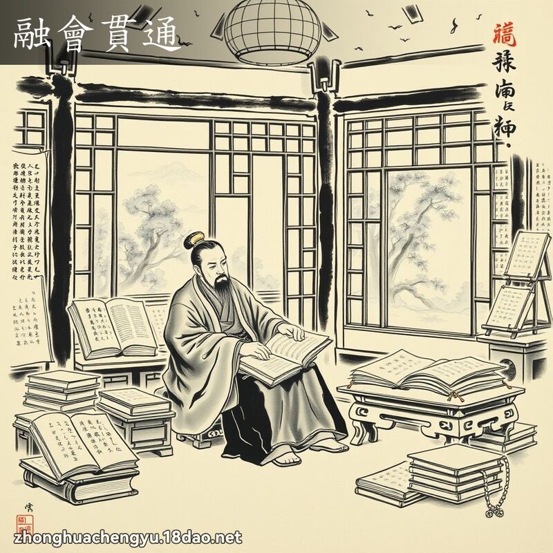融會貫通 - 中華成語配圖