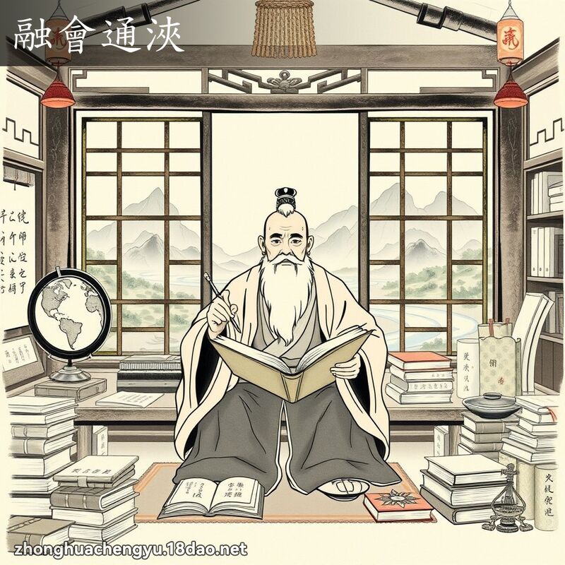 融會通浹 - 中華成語配圖