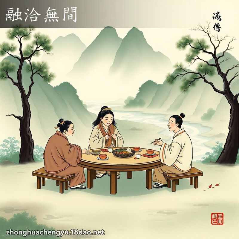 融洽無間 - 中華成語配圖