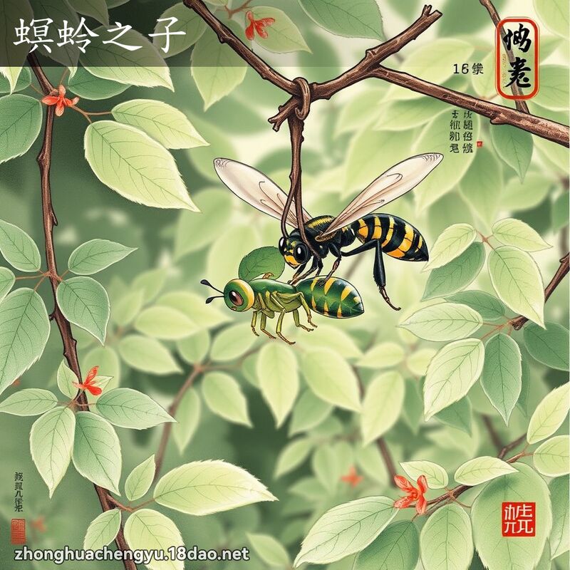 螟蛉之子 - 中華成語配圖