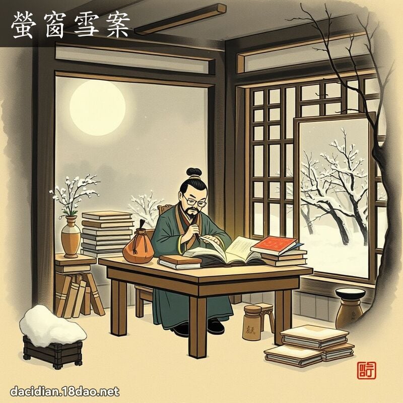 萤窗雪案 配图