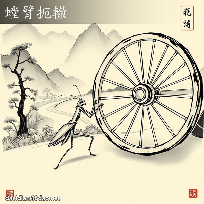 螳臂扼辙 配图