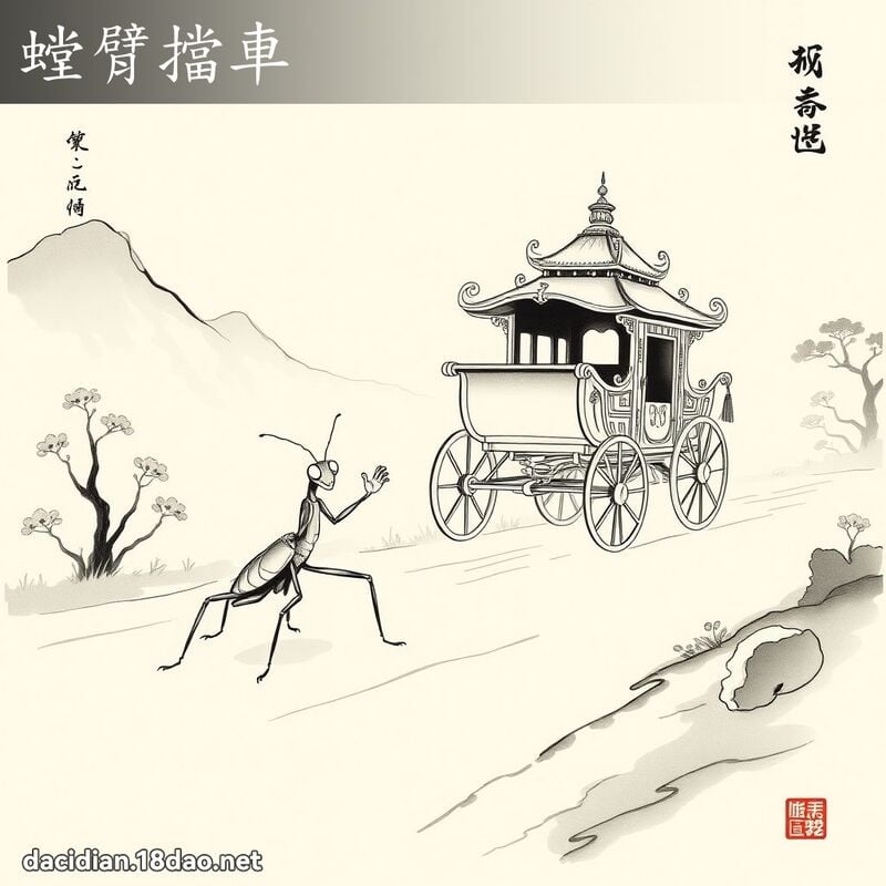 螳臂挡车 配图