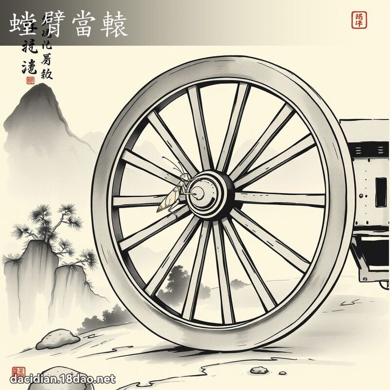 螳臂当辕 配图
