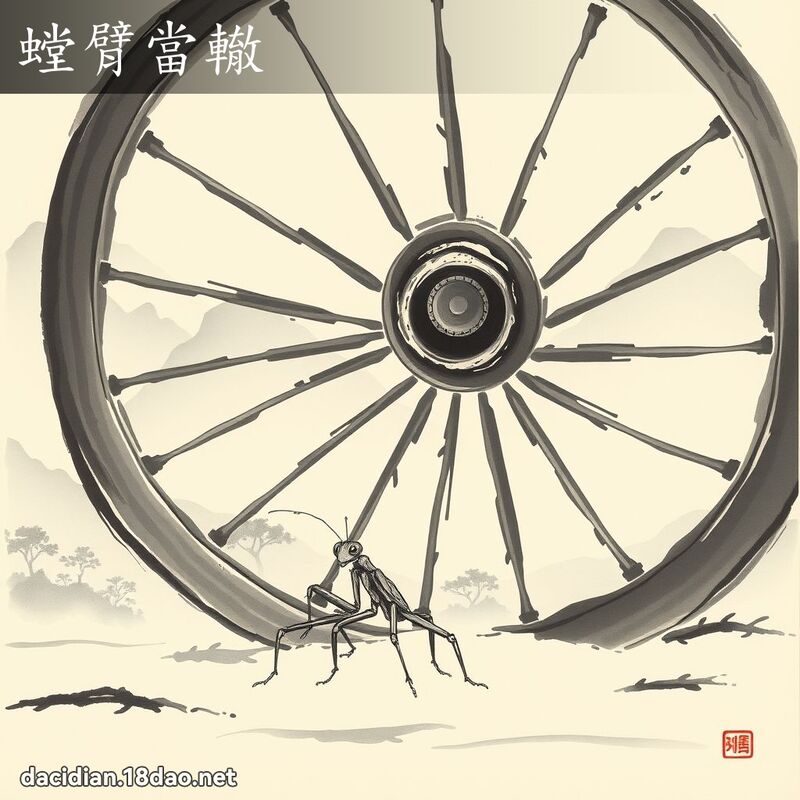 螳臂当辙 配图