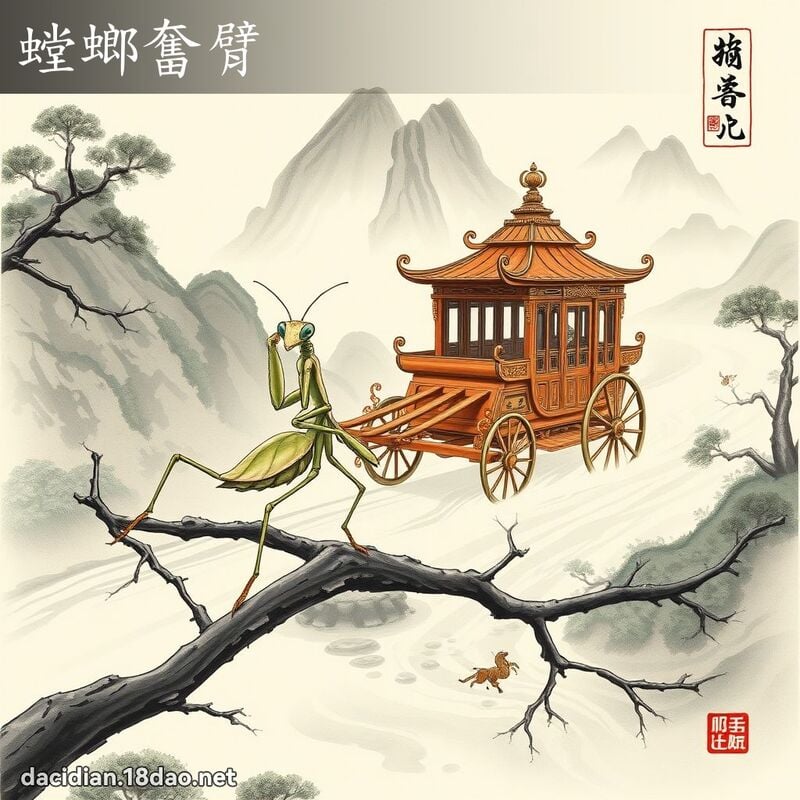 螳螂奋臂 配图