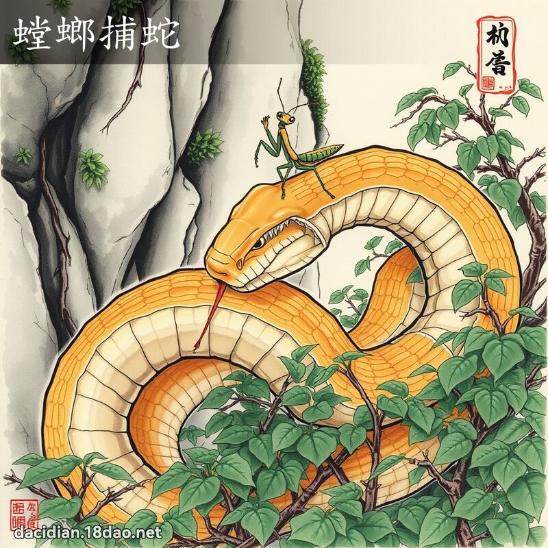 螳螂捕蛇 配图