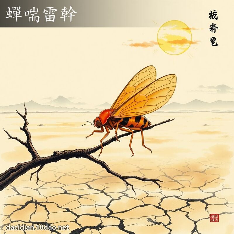 蝉喘雷干 配图