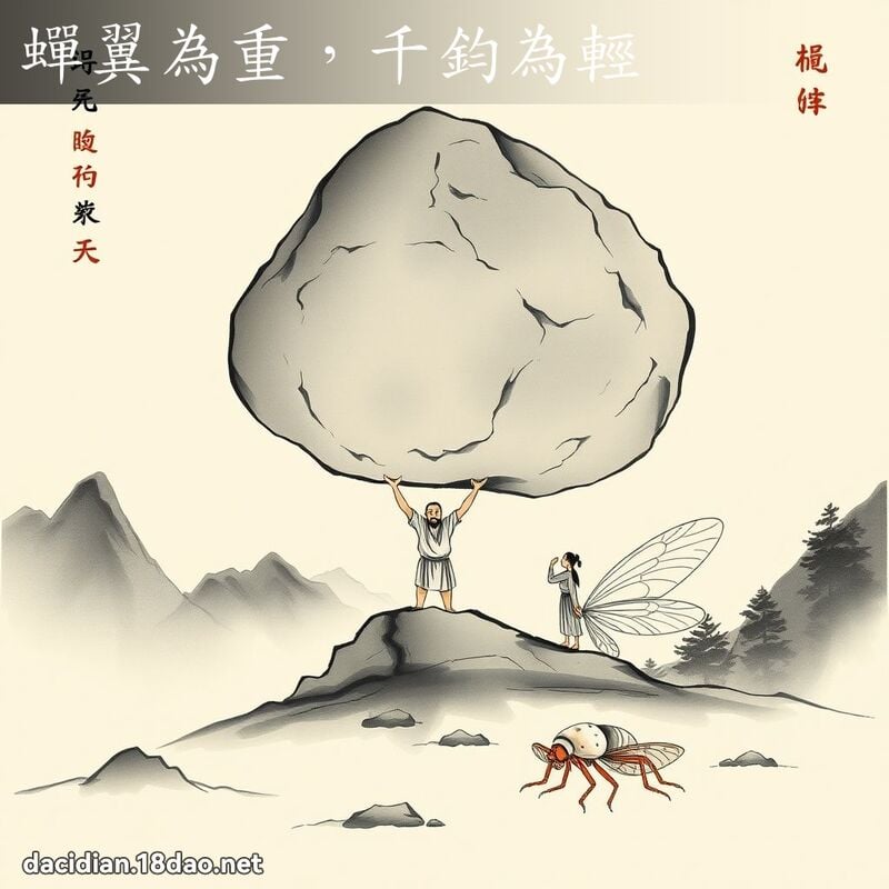 蝉翼为重,千钧为轻 配图