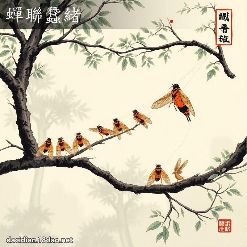 蝉联蚕绪 配图