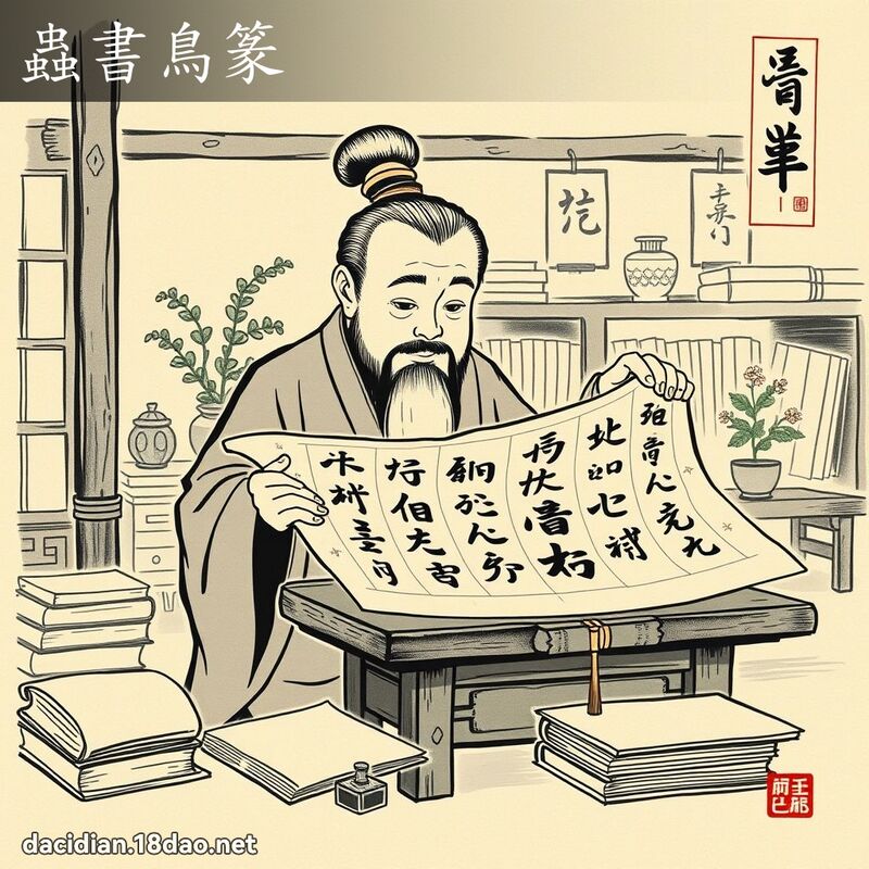 虫书鸟篆 配图
