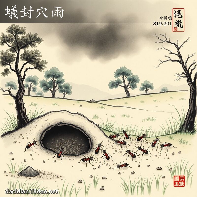 蚁封穴雨 配图