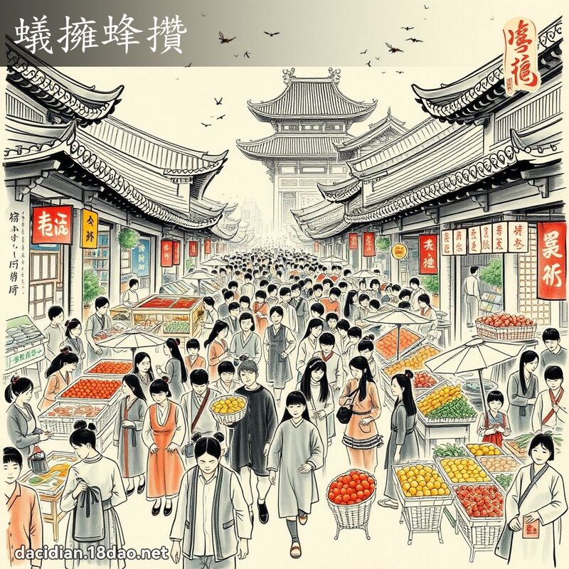 蚁拥蜂攒 配图