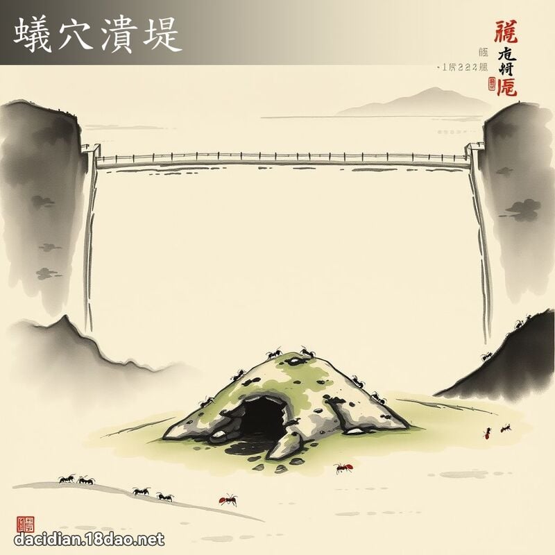 蚁穴溃堤 配图