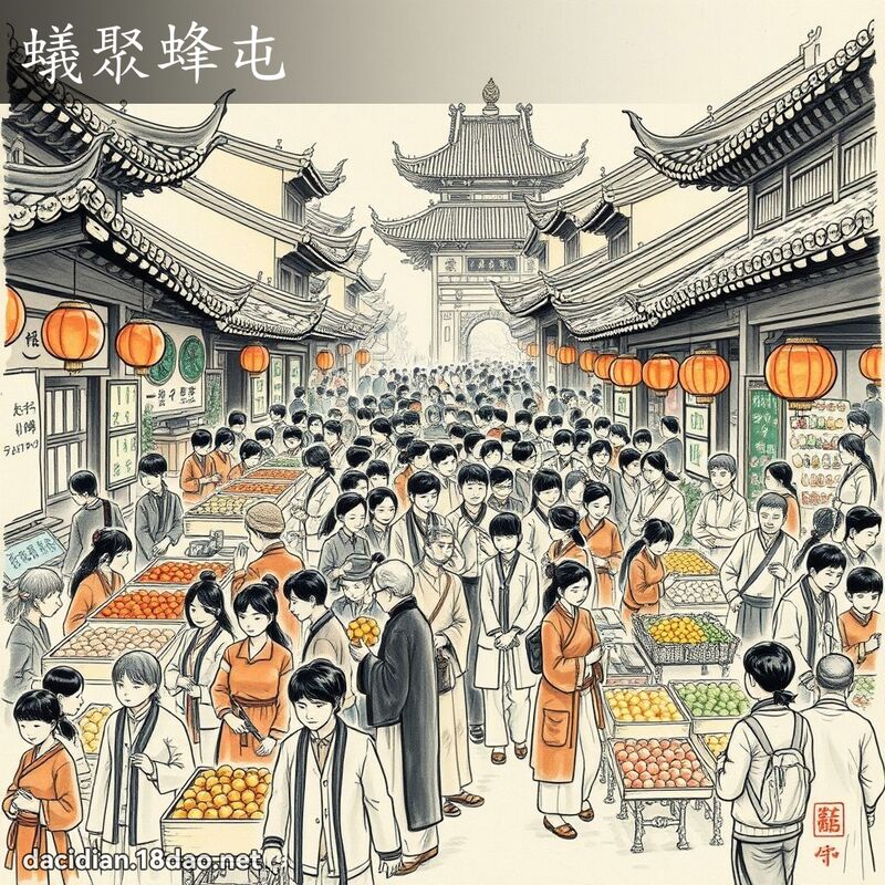 蚁聚蜂屯 配图
