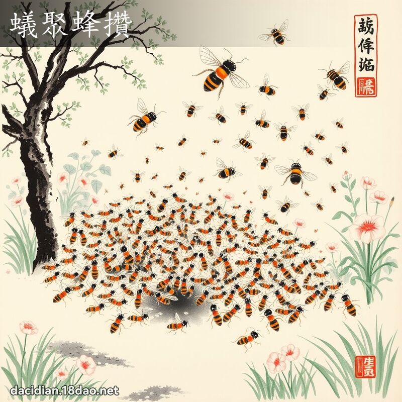 蚁聚蜂攒 配图