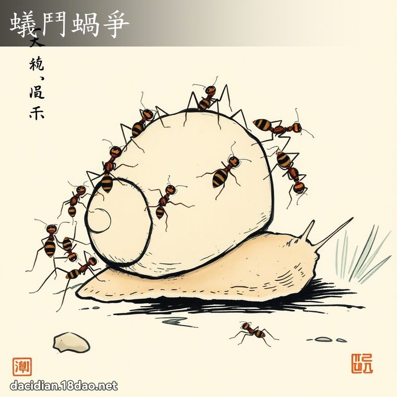 蚁斗蜗爭 配图