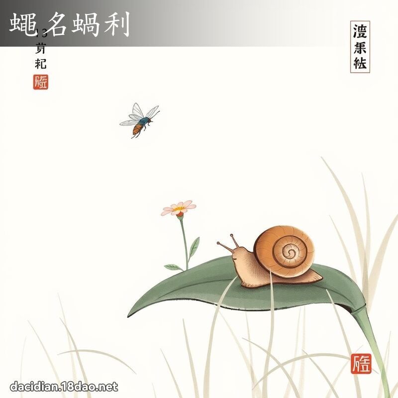 蝇名蜗利 配图