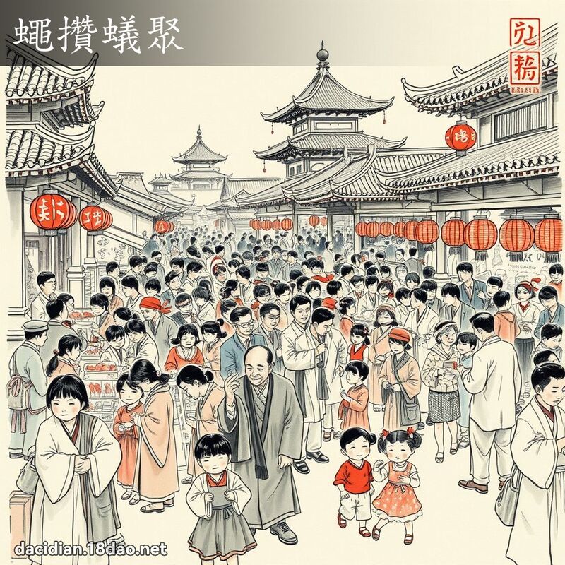 蝇攒蚁聚 配图