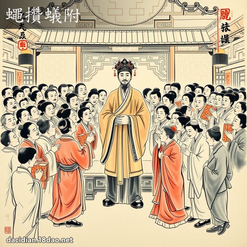 蝇攒蚁附 配图