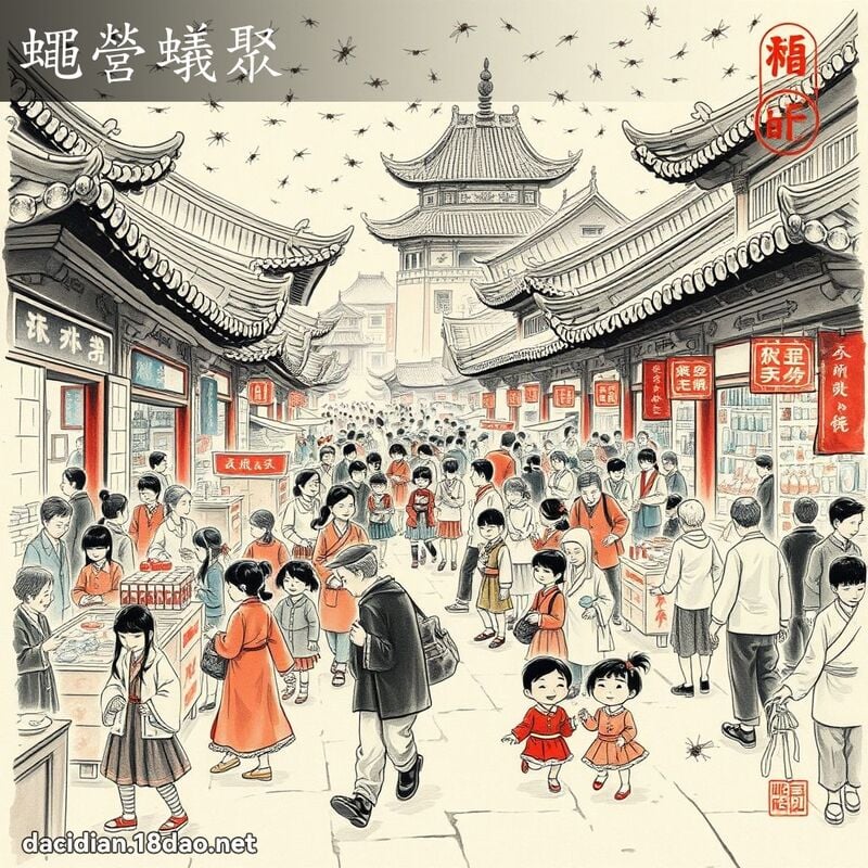 蝇营蚁聚 配图
