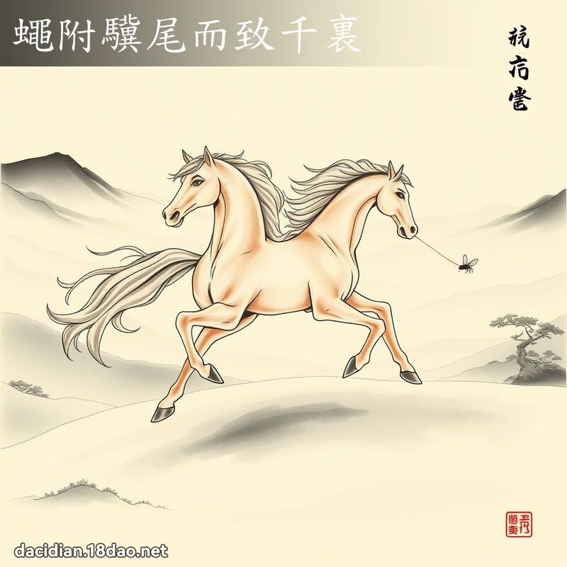 蝇附驥尾而致千裏 配图