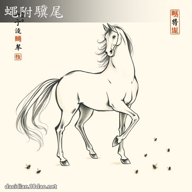 蝇附驥尾 配图