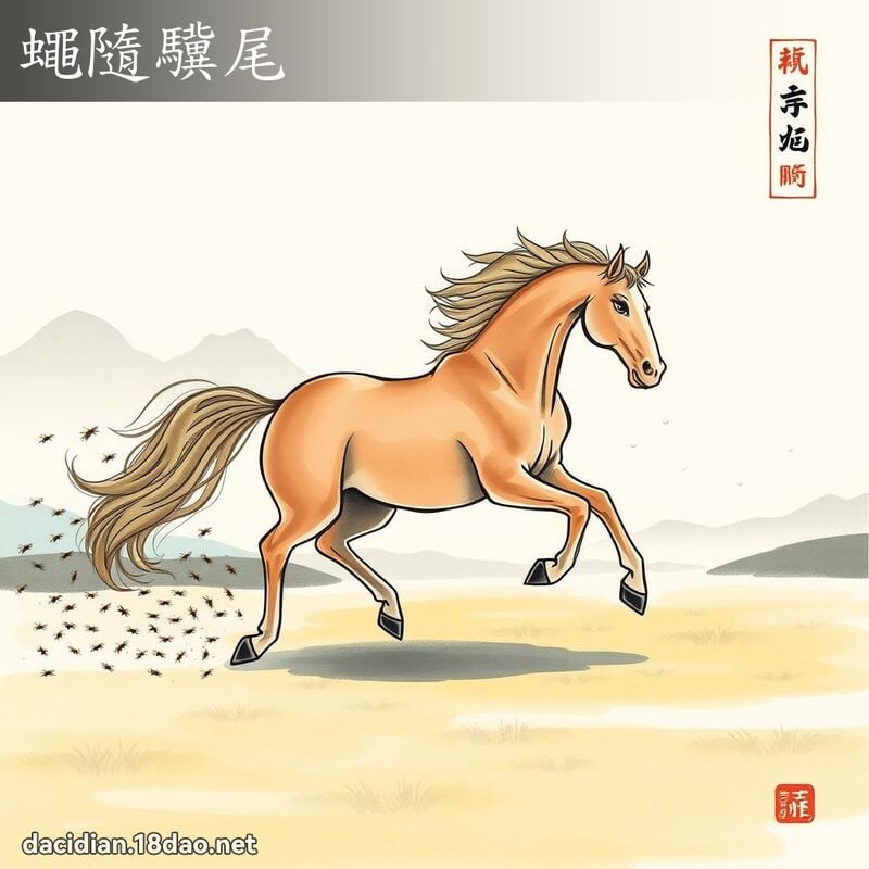 蝇隨驥尾 配图