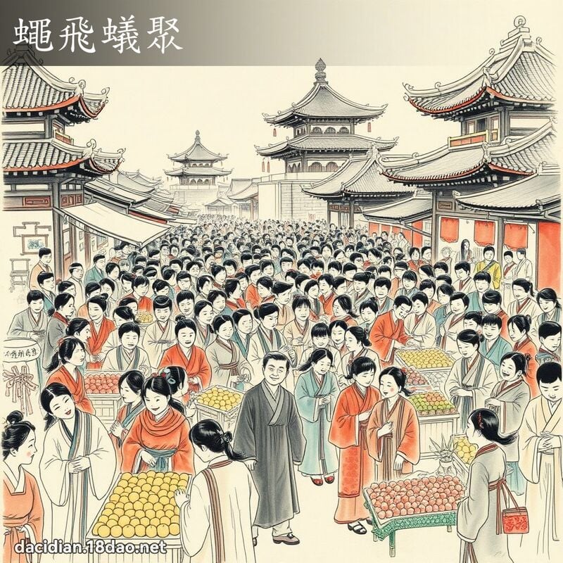 蝇飞蚁聚 配图